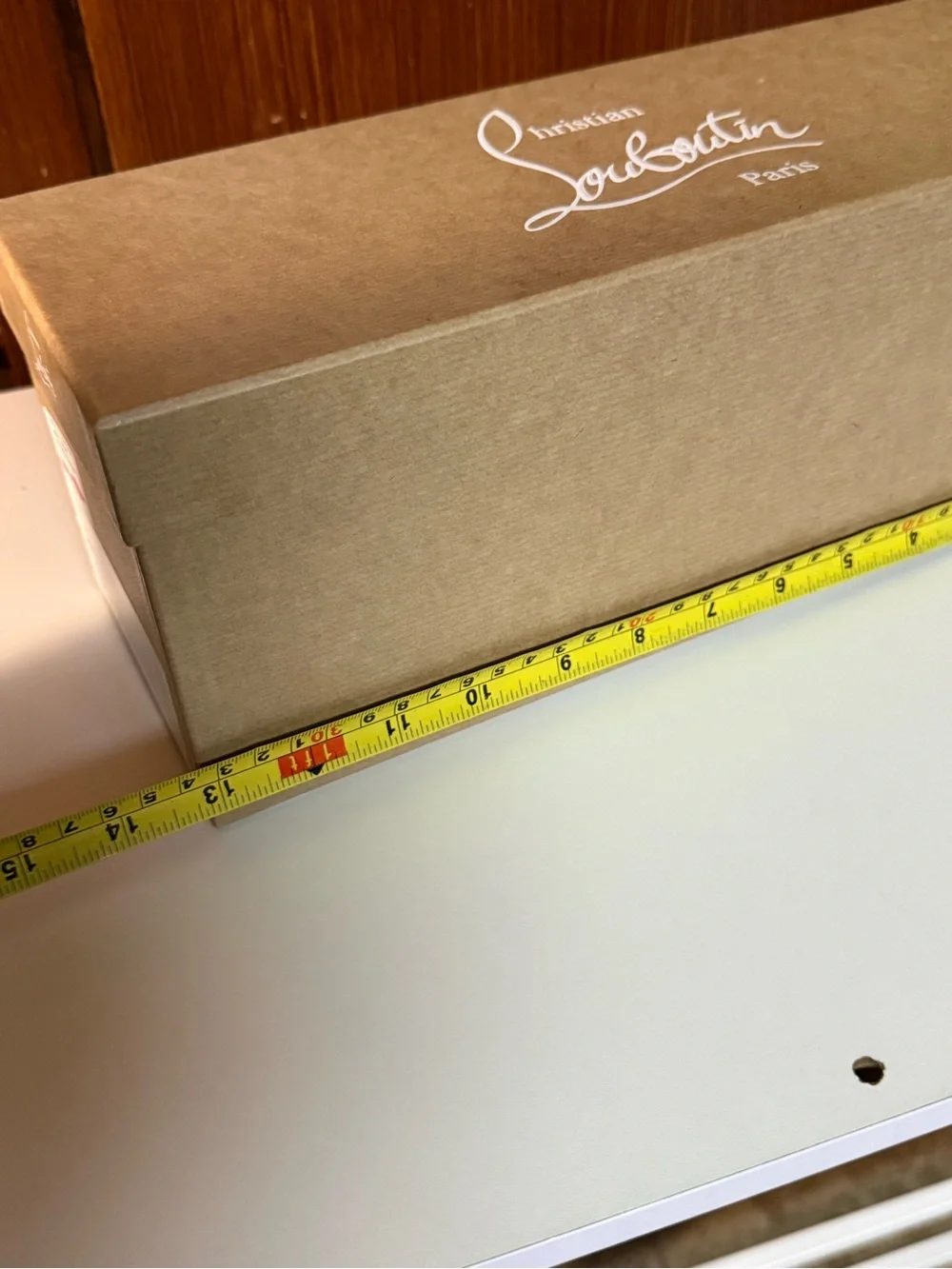 Christian Louboutin Brown Designer Shoebox with White Logo